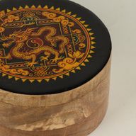 Kulatá smaltovaná krabička – Drak Jin Jang