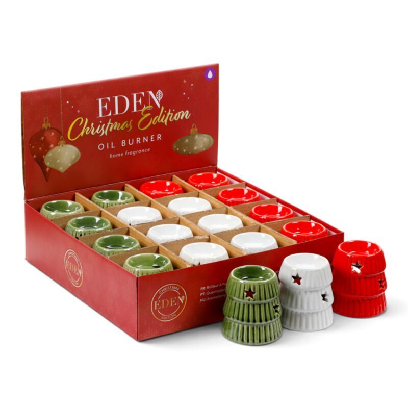 Malá abstraktní aromalampa Eden ve tvaru vánočního stromku