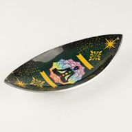 Smaltovaná miska na vonné tyčinky - hliník - Lotos Buddha Čakra