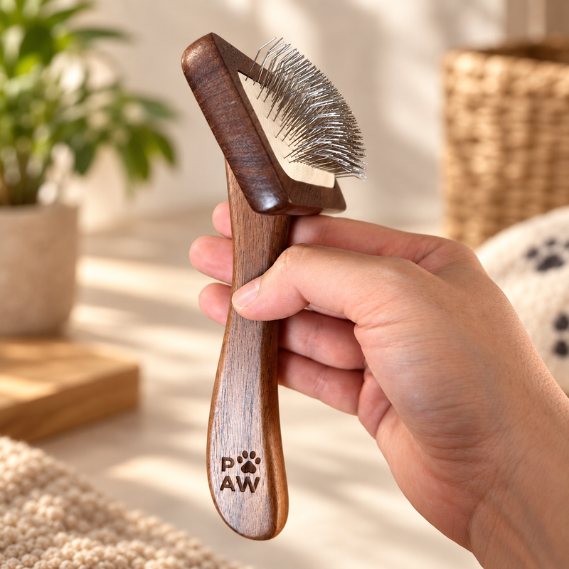 PAW Grooming Tools - Střední hřeben proti zacuchání - Ořech
