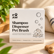 PAW Grooming Tools - Šampon a masážní kartáč pro snadné mytí - Silikonové štětiny