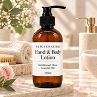 Tělové a ruční mléko Santalové dřevo & Růže 250 ml - Bez etikety