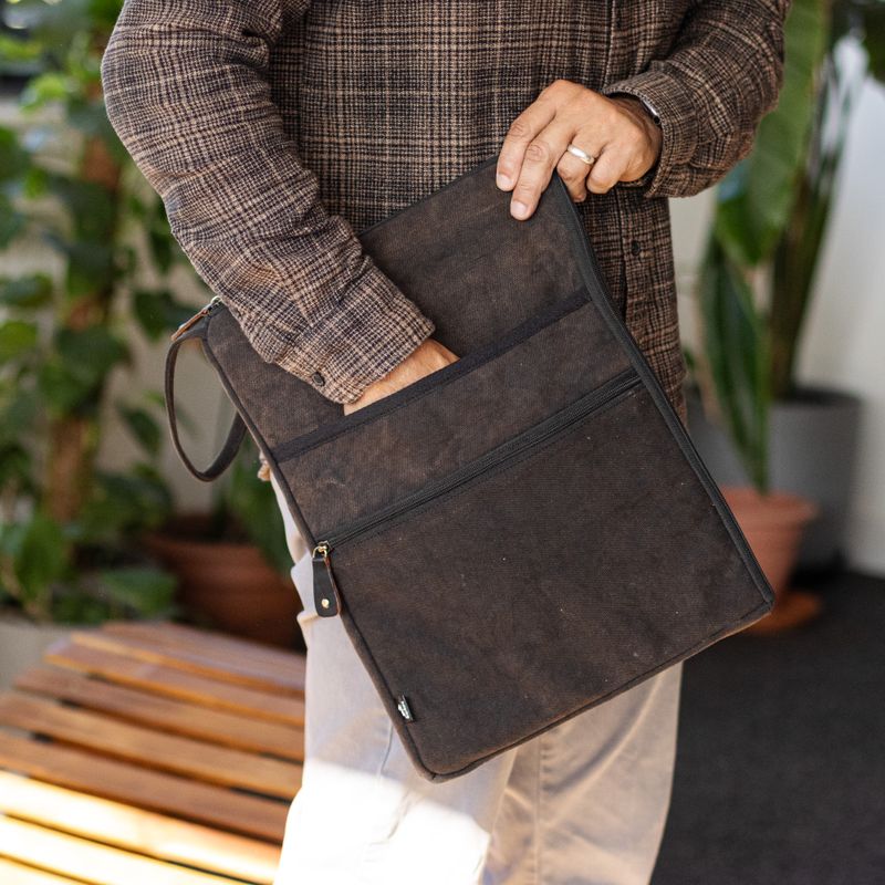 Stonewashed Velké Pouzdro na Notebook - Antracitová