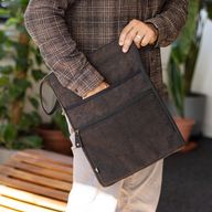 Stonewashed Velké Pouzdro na Notebook - Antracitová