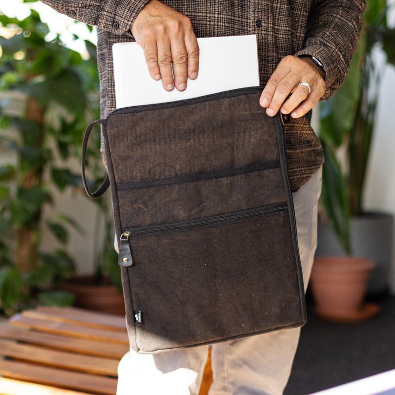 Stonewashed Velké Pouzdro na Notebook - Antracitová