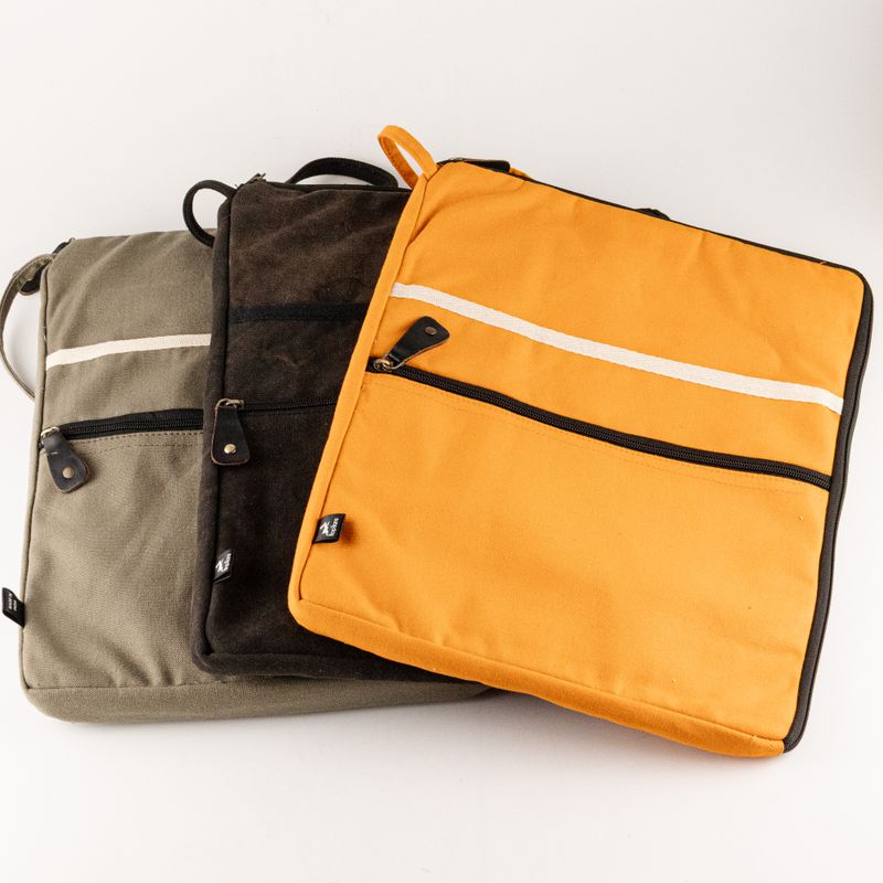 Velké plátěné pouzdro na notebook – oranžové