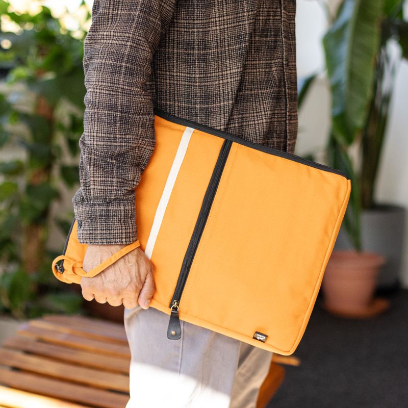 Velké plátěné pouzdro na notebook – oranžové