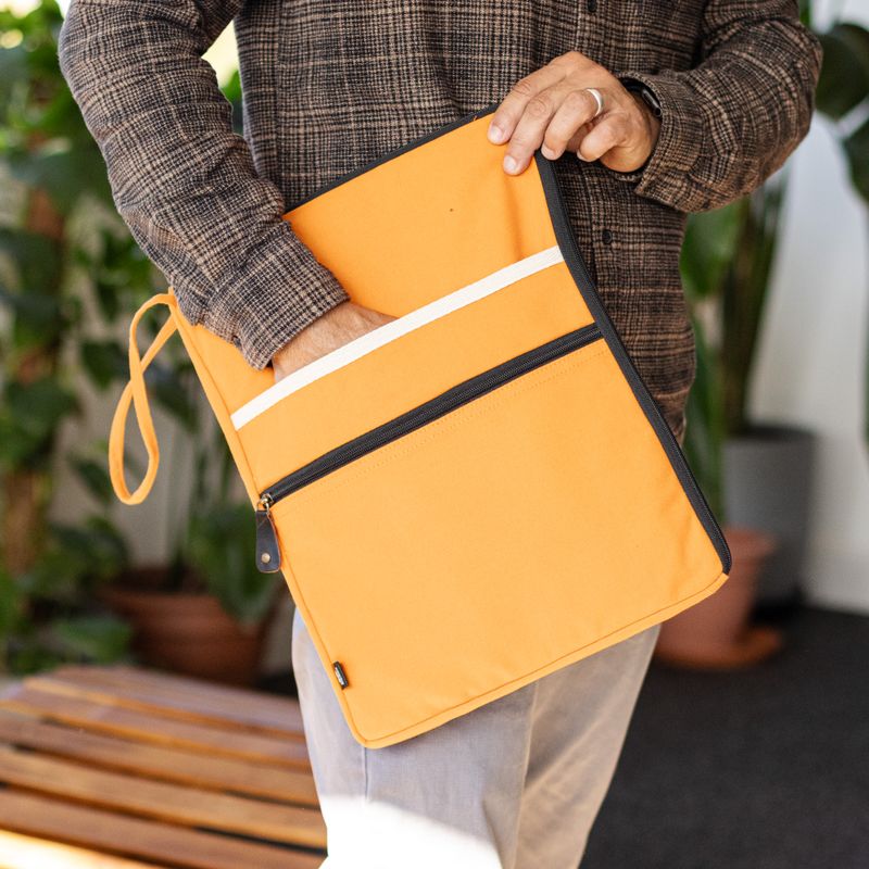 Velké plátěné pouzdro na notebook – oranžové