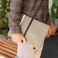 Plátěná cestovní taška na notebook – olivová