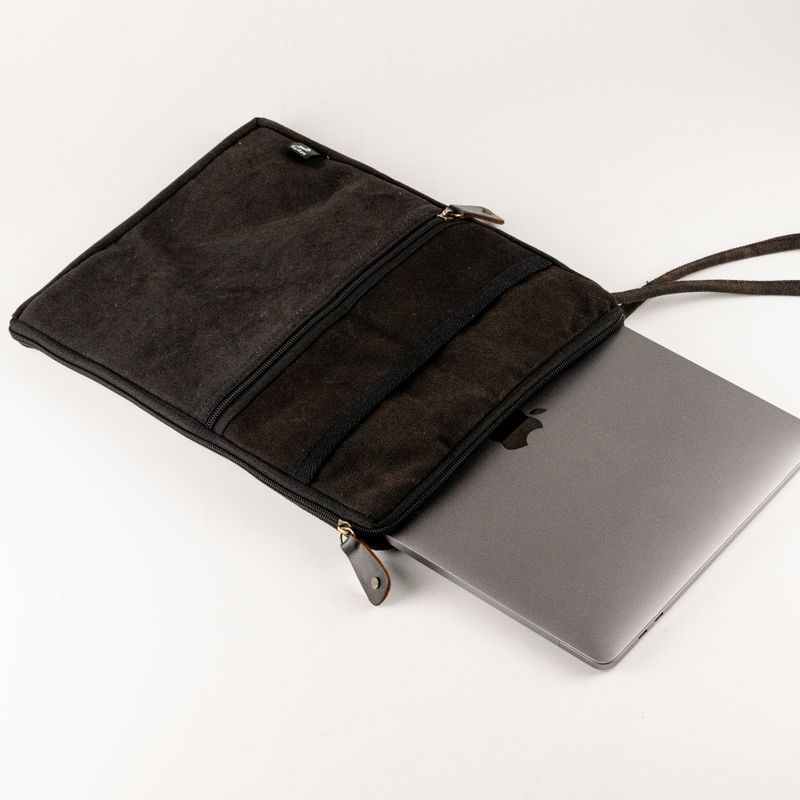 Stonewashed Cestovní Pouzdro na Notebook - Antracitové