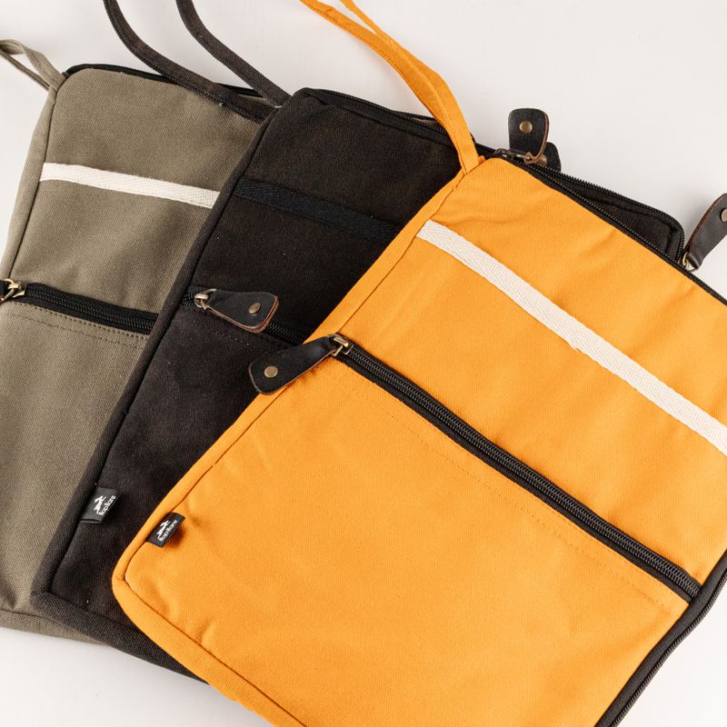 Plátěná cestovní taška na notebook – oranžová