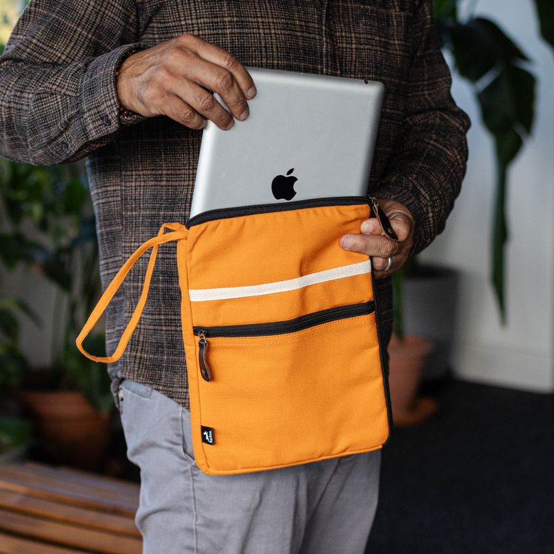 Plátěná taška na tablet – Oranžová