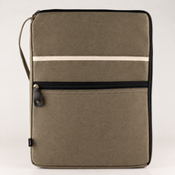 Velká plátěná taška na notebook - olivová