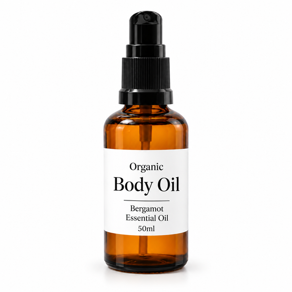 Organický Tělový Olej 50ml - Bergamot - Bez Etikety