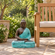 Střední Buddha Klasický Tyrkysový & Kamenný - 0,5 m