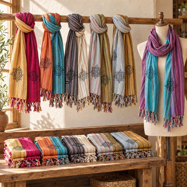 Nomad Sari – Startovací balíček šál s cestovním požehnáním – 36 šál