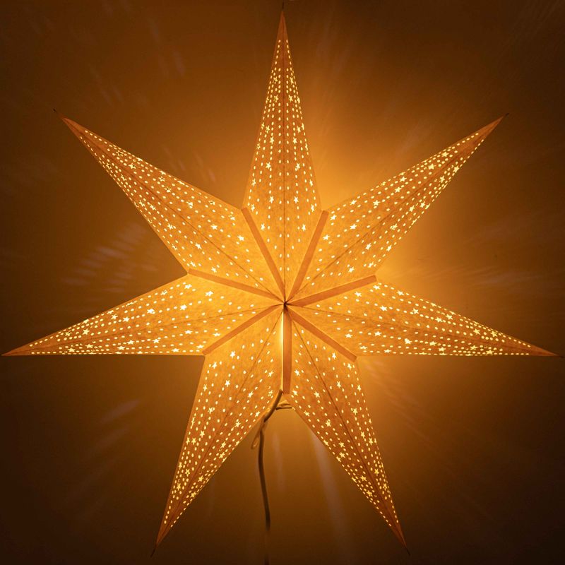 Hvězdná Lampa – Klidná Krémová – Sedmicípá – 60 cm