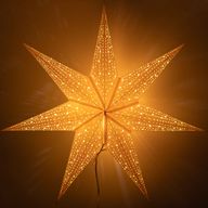 Hvězdná Lampa – Klidná Krémová – Sedmicípá – 60 cm