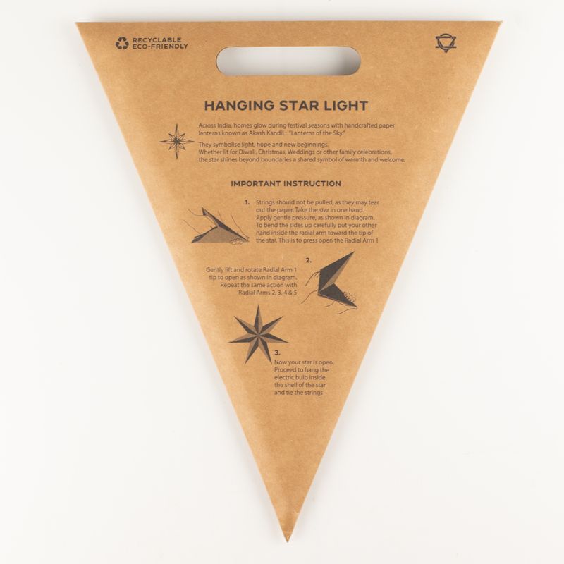 Hvězdná Lampa – Klidná Krémová – Sedmicípá – 60 cm