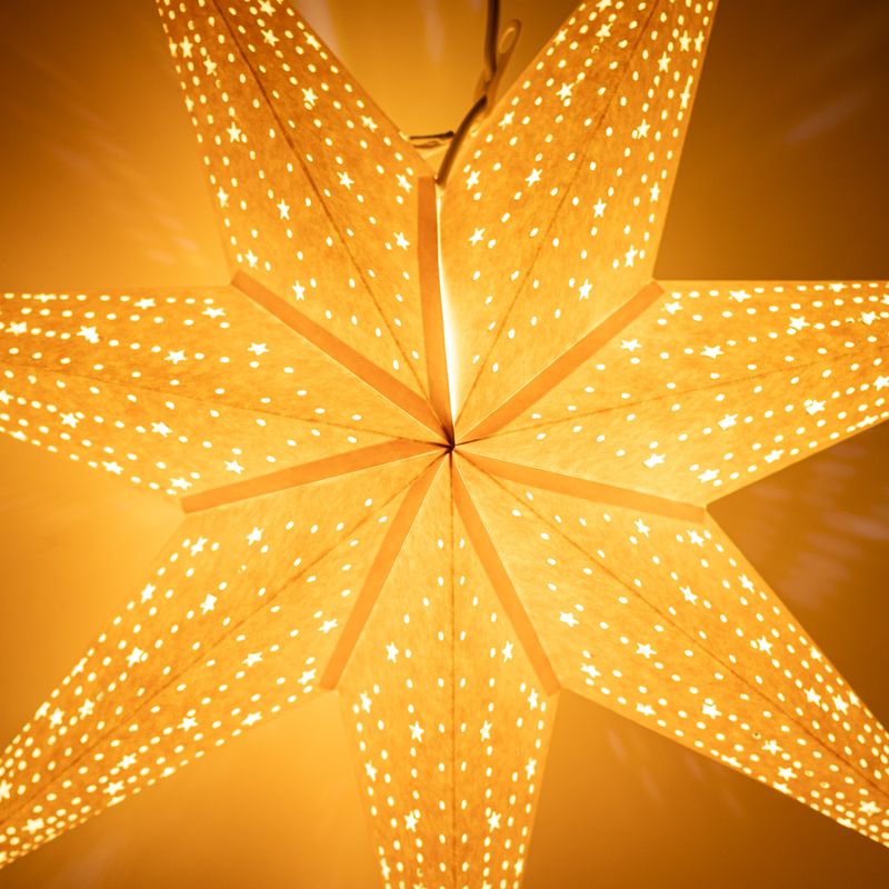 Hvězdná Lampa – Klidná Krémová – Sedmicípá – 60 cm