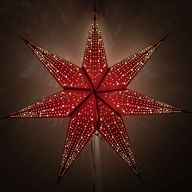 Hvězdná Lampa – Šťastná Červená – Sedmicípá – 60 cm