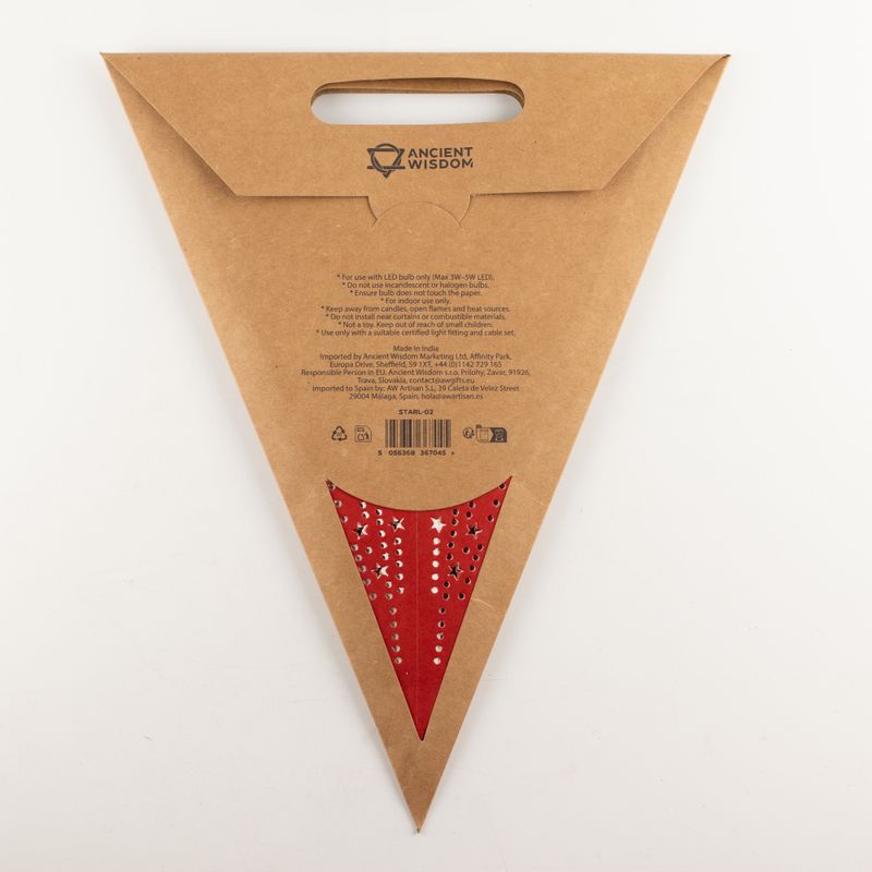 Hvězdná Lampa – Šťastná Červená – Sedmicípá – 60 cm