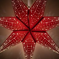 Hvězdná Lampa – Šťastná Červená – Sedmicípá – 60 cm