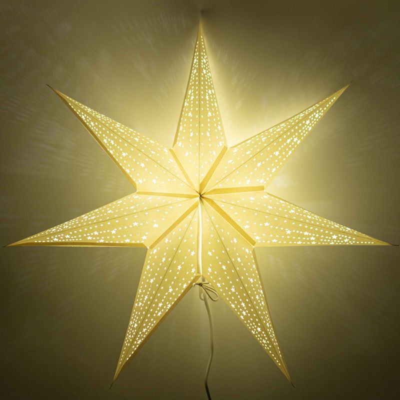 Hvězdná Lampa – Klasická Bílá – Sedmicípá – 60 cm