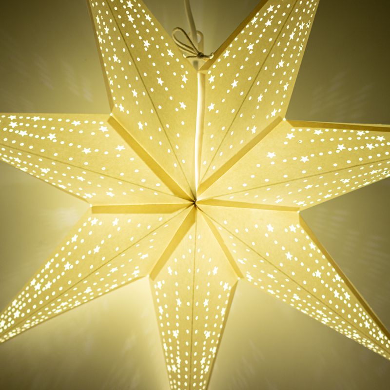 Hvězdná Lampa – Klasická Bílá – Sedmicípá – 60 cm