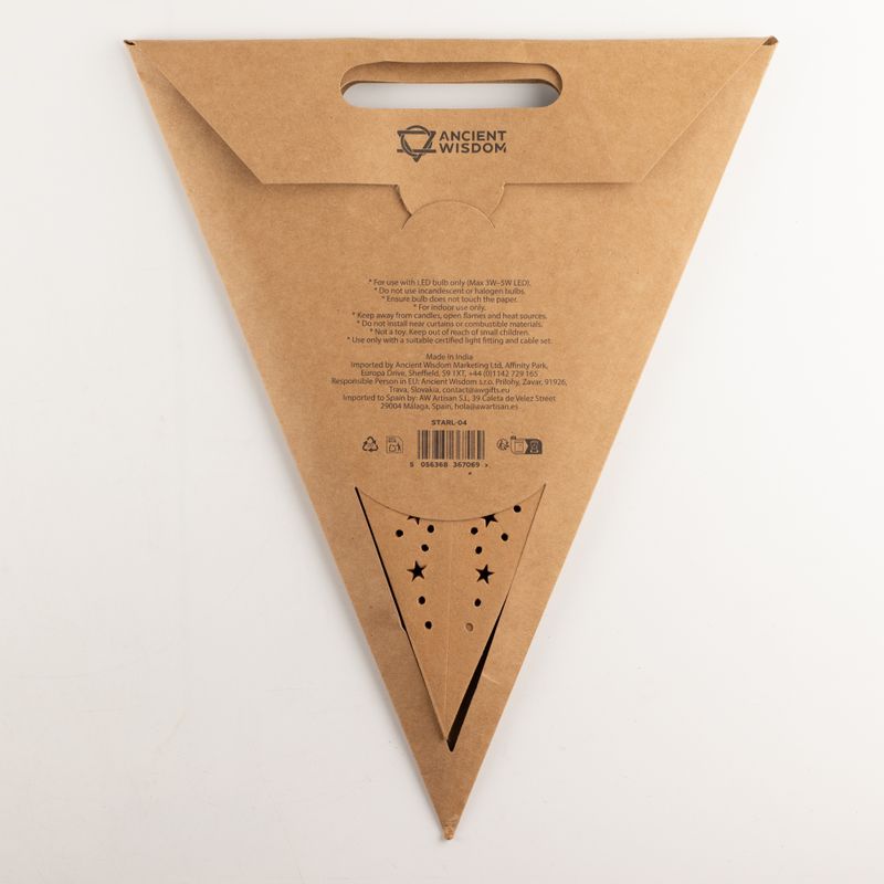 Hvězdná Lampa – Přírodní Hnědá – Sedmicípá – 60 cm