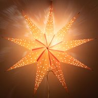Hvězdná Lampa – Oranžová Světla Devíticípá – 45 cm