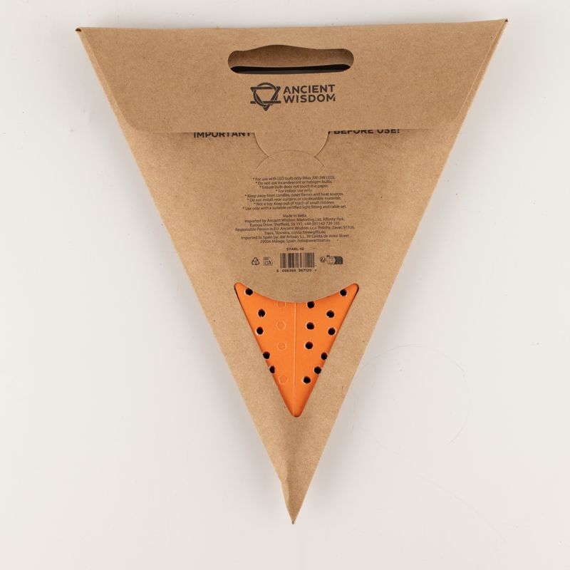 Hvězdná Lampa – Oranžová Světla Devíticípá – 45 cm