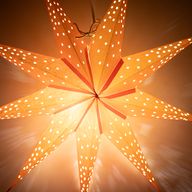Hvězdná Lampa – Oranžová Světla Devíticípá – 45 cm