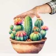 Dřevěné Pokojové Rostliny - Velká Kaktusová Zahrada