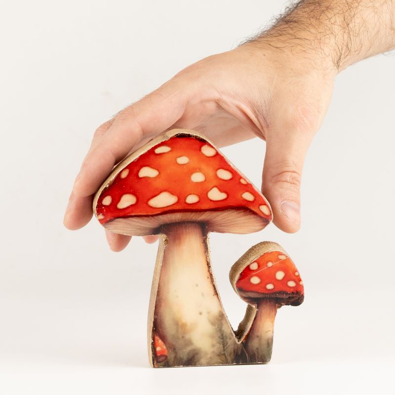 Dřevěné Pokojové Rostliny - Mini Červená Muchomůrka
