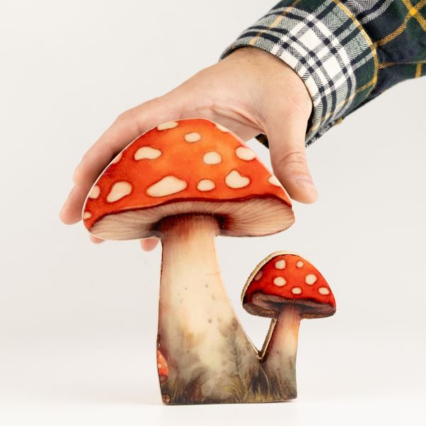 Dřevěné Pokojové Rostliny - Střední Červená Muchomůrka