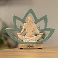 Dřevěná Jóga Dáma - Lotosový Květ - Tyrkysová - Flow