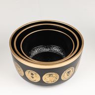 Černé Zodiak Misky - Sada 3 kusů - 15 cm, 19 cm, 20 cm
