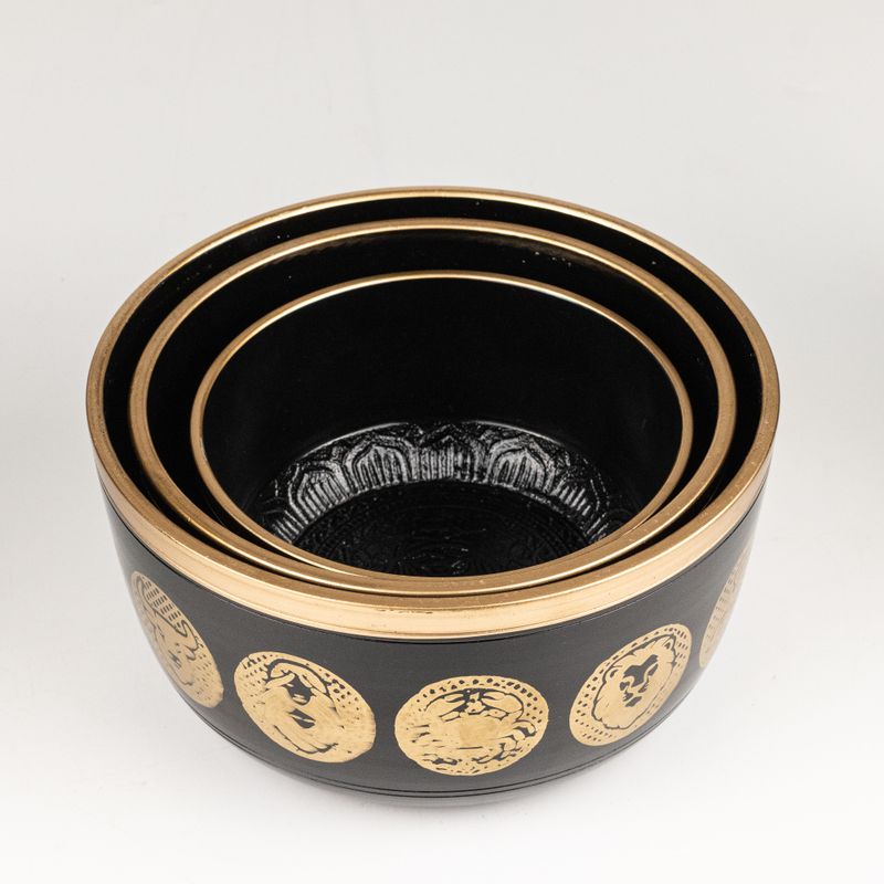 Černé Zodiak Misky - Sada 3 kusů - 15 cm, 19 cm, 20 cm