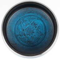 Velká Zpívající Mísa - Prašná Modrá - 32x15cm - Design 1