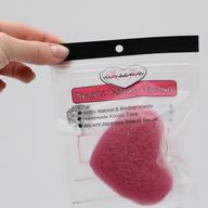 Přírodní Japonská Mycí Houba Konjac Srdce - Oranžová