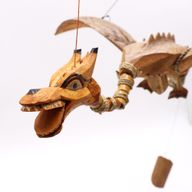 Závěsný Létající Drak - Přírodní - 37 cm
