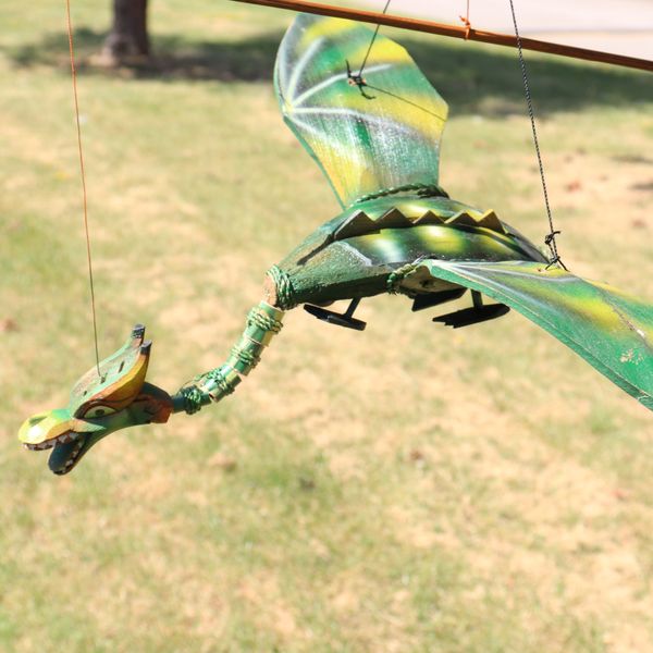 Závěsný Létající Drak - Zelený - 37 cm