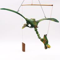 Závěsný Létající Drak - Zelený - 37 cm