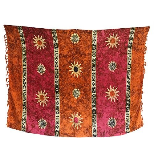 Bali Keltské Sarongy - Symboly Slunce (4 Různé Barvy)