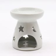 MALÁ Klasická Bílá Aroma Lampa - Měsíc a Hvězdy
