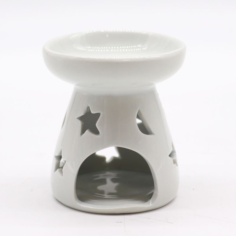 MALÁ Klasická Bílá Aroma Lampa - Měsíc a Hvězdy