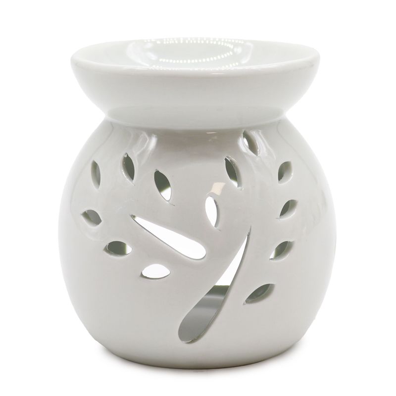 VELKÁ Klasická Bílá Aroma Lampa - Výřez Strom