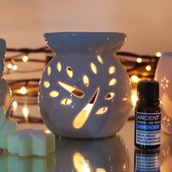 VELKÁ Klasická Bílá Aroma Lampa - Výřez Strom