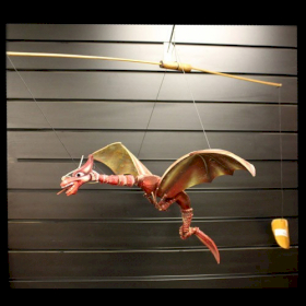 Závěsný Létající Drak - Červený - 46 cm